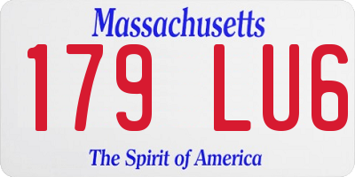 MA license plate 179LU6