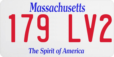 MA license plate 179LV2