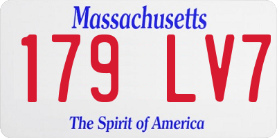 MA license plate 179LV7