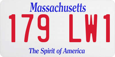 MA license plate 179LW1