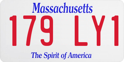 MA license plate 179LY1