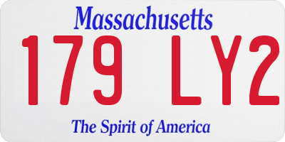 MA license plate 179LY2