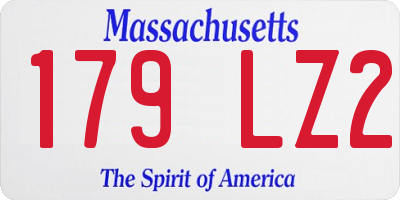 MA license plate 179LZ2