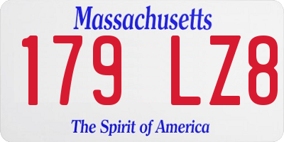 MA license plate 179LZ8