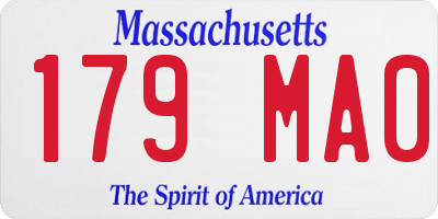 MA license plate 179MA0