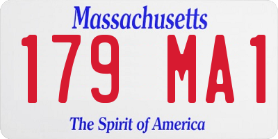 MA license plate 179MA1