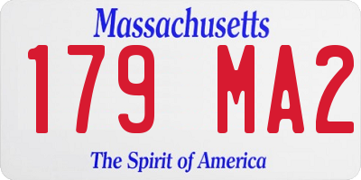 MA license plate 179MA2