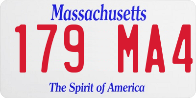 MA license plate 179MA4