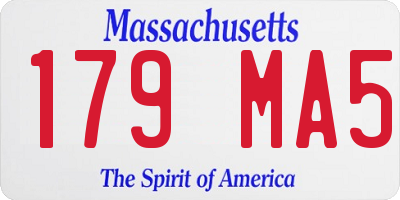 MA license plate 179MA5