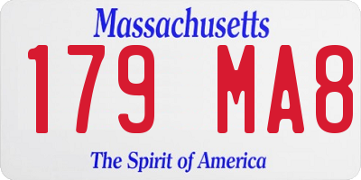 MA license plate 179MA8
