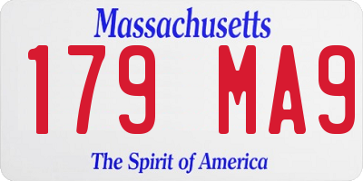 MA license plate 179MA9