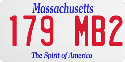 MA license plate 179MB2