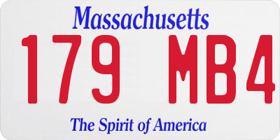 MA license plate 179MB4