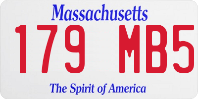 MA license plate 179MB5