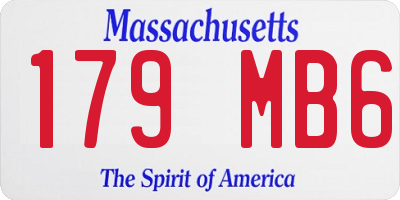 MA license plate 179MB6