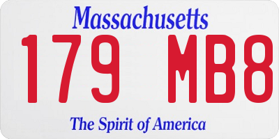 MA license plate 179MB8