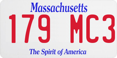 MA license plate 179MC3
