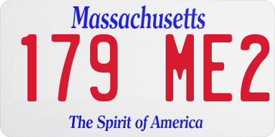 MA license plate 179ME2