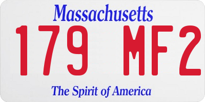 MA license plate 179MF2