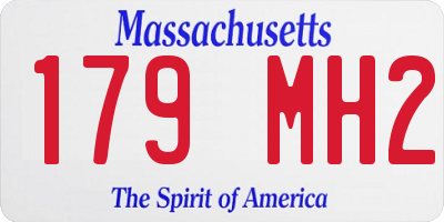 MA license plate 179MH2