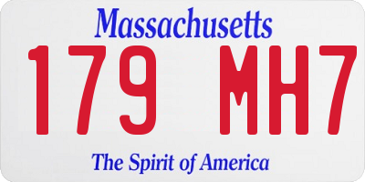 MA license plate 179MH7