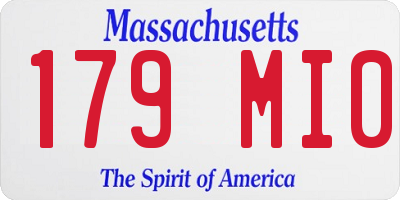 MA license plate 179MI0