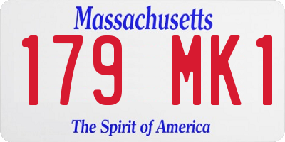 MA license plate 179MK1