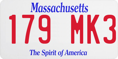 MA license plate 179MK3
