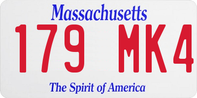 MA license plate 179MK4