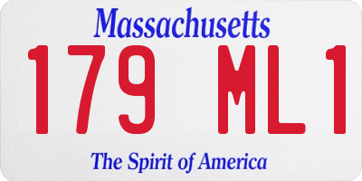 MA license plate 179ML1