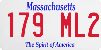 MA license plate 179ML2