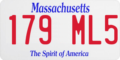 MA license plate 179ML5