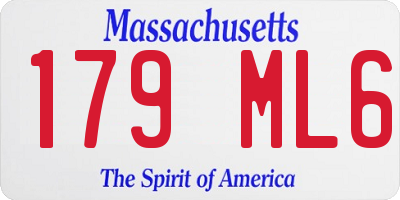 MA license plate 179ML6