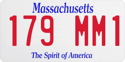MA license plate 179MM1
