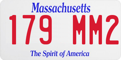 MA license plate 179MM2
