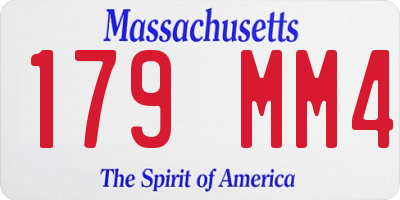 MA license plate 179MM4