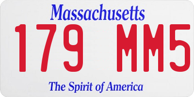MA license plate 179MM5