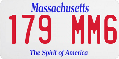 MA license plate 179MM6