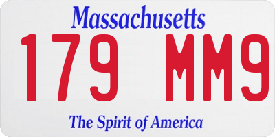 MA license plate 179MM9