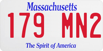 MA license plate 179MN2