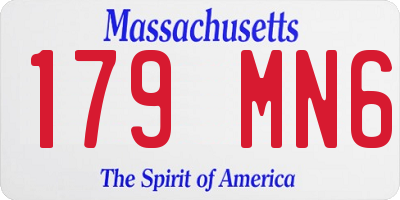 MA license plate 179MN6