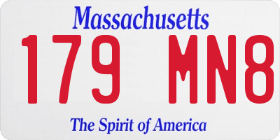 MA license plate 179MN8