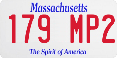 MA license plate 179MP2