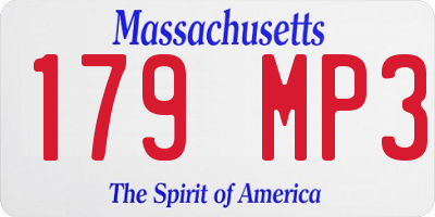 MA license plate 179MP3