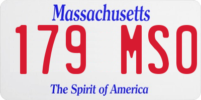 MA license plate 179MS0