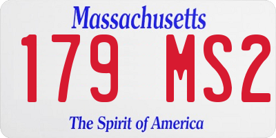 MA license plate 179MS2
