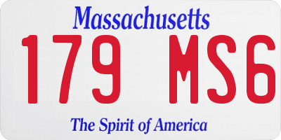 MA license plate 179MS6