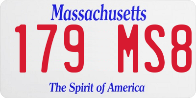 MA license plate 179MS8