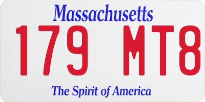 MA license plate 179MT8
