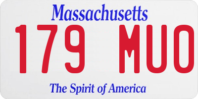 MA license plate 179MU0